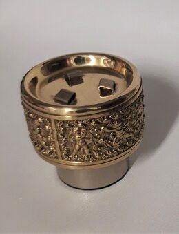 alter Kerzenständer - aus Messing - Jugendstil - von Erhard u. Söhne - Konstanz