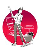 zuverlässige Reinigungskraft w, m, d für Geschäftsräume gesucht, Minijob, 8 Stunden wöchentlich, 592,00 € monatlich in 18055