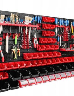 Werkzeugwand 172x78 Set Werkzeughaltern mit Lochwand Lagersystem Warkzeuglochwand Wandregal Werkstattregal Set - Wuppertal
