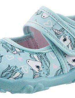 Superfit BONNY WMS: Mittel Hausschuh Kindergartenschuh mit Einhorn-Motiv, Größenschablone zum Download