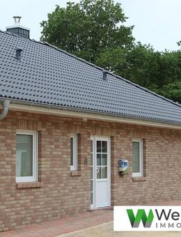 Ebenerdig Wohnen mit Komfort Neubau-Planung Niedrigenergiehaus EH40 mit Wärmepumpe + PV-Anlage - Beldorf
