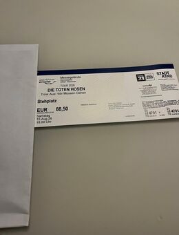 Karte Toten Hosen in Hannover - Oberhausen