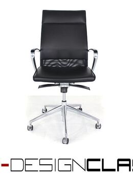 wie neu! ART COLLECTION Executive desk chair, Schreibtischstuhl, Chefsessel, Drehstuhl in Leder, Chrom und Aluminium - Hamminkeln Zentrum