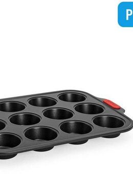 WOLL Muffinform Woll Let's bake! Kuchenform, Backform für 12 Muffins, (1-tlg), mit Antihaftversiegelung und integrierten Silikongriffen, PFAS-Frei