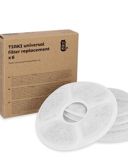 TIAKI Kunststoff-Trinkbrunnen Starfish, 2,5 Liter - Zubehör: Ersatzfilter (6 Stück)