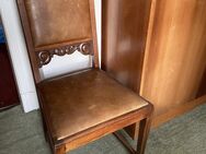 Vintage Lederbezogener Lehnstuh Stuhl Einzelstuhl - Malente