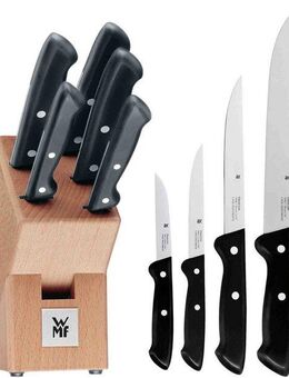 WMF Messerblock Classic Line (6tlg), Messerklingen aus Spezialklingenstahl