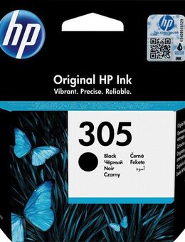 HP 305 Tintenpatrone (original Druckerpatrone 305 schwarz 3YM61AE)