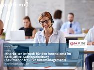 Mitarbeiter (w/m/d) für den Innendienst im Back Office, Sachbearbeitung (Kaufmann/-frau für Büromanagement) - Offenbach (Main)