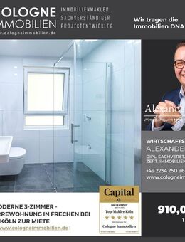 NEU SANIERTE MODERNE 3-ZIMMERWOHNUNG MIT KLIMA UND GARTEN IN FRECHEN-BACHEM BEI KÖLN - Frechen