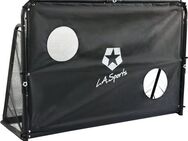 L.A. Sports Fußballtor Soccer Goal Champion (Set, Fußballtor mit Torwandplane, inkl. Bodenanker für Stabilität)