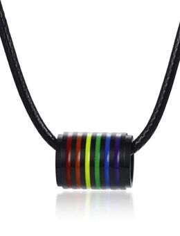 Regenbogen Anhänger Halskette Modeschmuck Farbig Faß Schwarz 15,90 €* - Villingen-Schwenningen
