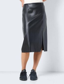 Noisy may Lederimitatrock NMCLARA HW SLIT MIDI LENGTH SKIRT
