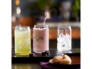 LIBBEY Gläser-Set Can Glas -GLASS CANS-, 473 ml, Ø 7,5 cm, H: 13,5 cm, 12er Set, Glas, hochwertig verarbeitet, im modernen Design