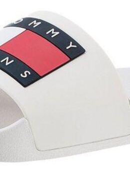 Tommy Jeans TOMMY JEANS FLAG POOL SLD ESS Pantolette, Sommerschuh, Schlappen mit farbiger Logoflagge