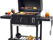 Tepro Holzkohlegrill Grillwagen Toronto XXL, BxTxH: 152x73x137 cm, mit 2 Grillrosten und Pizzastein Vorrichtung