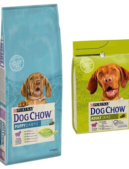 14 kg PURINA Dog Chow + 2,5 Adult Lamm Trockenfutter gratis! - Puppy Lamm