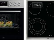 AEG Elektro-Herd-Set Serie 5000 HH24HSPM, Pyrolyse-Selbstreinigung, Edelstahl Design