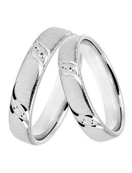 DOOSTI Trauring Schmuck Geschenk Silber 925 Trauring Ehering Partnerring LIEBE, mit Zirkonia (synth)
