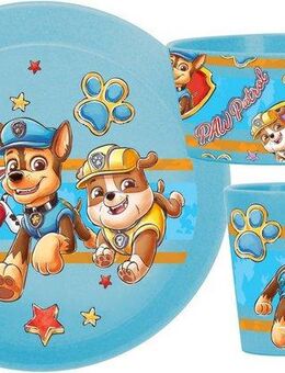 KOZIOL Kindergeschirr-Set CONNECT PAW PATROL (3-tlg), 1 Personen, Kunststoff, Made in Germany, 3 Teile, für 1 Person