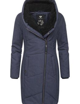 Ragwear Wintermantel Gordon Long gesteppter Winterparka mit asymmetrischem Kragen