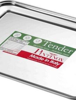 PINTINOX Servierplatte Vassoi Tender, Edelstahl, (1-tlg), eckig, Edelstahl, spülmaschinengeeignet