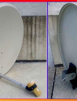 TV Satelliten  Receiver,  Schüssel   aus  Metall,,Antenne 60cm + Kopf - Frankfurt (Main) Unterliederbach