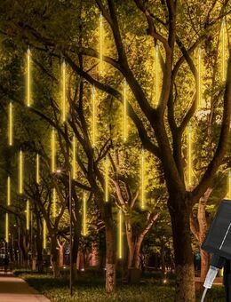 Solar-Meteor-Shower-Lichterkette – Magische Beleuchtung für Außenbereiche Warm - Ingolstadt
