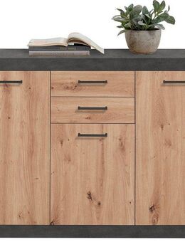 FMD Kommode Bristol 3, Mehrzweckschrank, in verschiedenen Tiefen, Breite: 120 cm