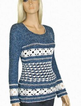 Häkelsweater Jeansblau - Scharnhorst