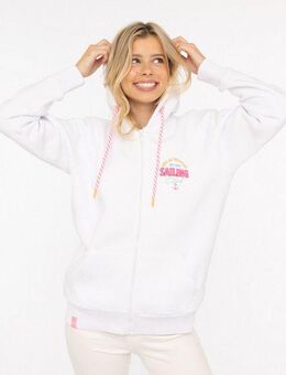 Zwillingsherz Kapuzensweatjacke "Sailing Club" Kapuzensweatjacke mit großer SAILING Applikation am Rücken und Tasche