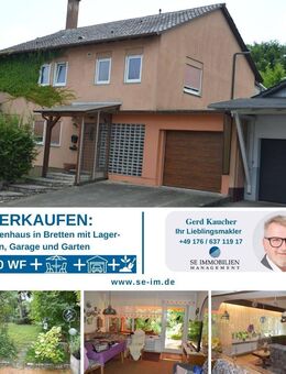 Charmantes großzügiges Einfamilienhaus mit sehr schönem Garten zu verkaufen! - Bretten