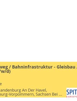 Polier Fahrweg / Bahninfrastruktur - Gleisbau / Tiefbau (m/w/d) - Rostock Brinckmansdorf