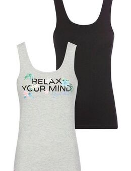 KangaROOS Tanktop (Packung, 2-tlg., 2er-Pack) 1x mit Frontdruck, 1x unifarben