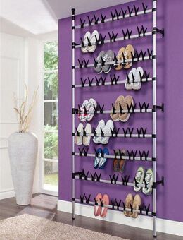 Ruco Schuhregal, Aluminium, höhenverstellbar, für bis zu 90 Paar Schuhe