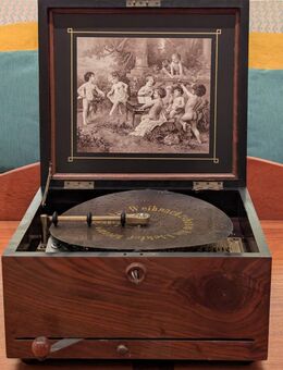 Polyphon Spieluhr Gründerzeit mit Nussbaum (etwa 1880) - Berlin