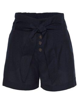 LASCANA Shorts (mit Bindegürtel) und Knopfleiste, kurze Hose, Leinenhose, Sommerhose