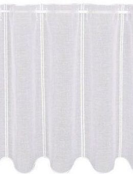 Gerster Scheibengardine Doris (1 St), Durchzuglöcher, halbtransparent, Wirkware, SB-Schlaufenbistro "Doris" weiß