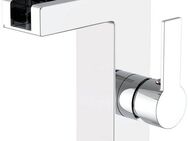 Schütte Waschtischarmatur Wasserhahn mit LED-Schwallauslauf, Mischbatterie Waschbecken, Chrom