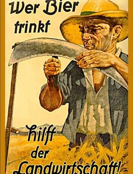 Tolles Blechschild Wer Bier trinkt hilft der Landwirtschaft 20x30 cm - 658 - Hamburg