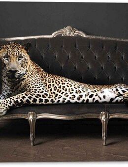 Reinders! Wandbild Wandbild Leopard Chic Panther - Liegend - Luxus - Relax, Leopard (1 St)