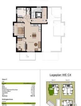 Sonnige 3-Zi.-Neubau-Wohnung im 1. OG in bevorzugter, ruhiger Lage - Haus C, WHG 4 - Traunreut