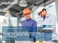 Bauingenieur*in Bauphysik (m/w/d) mit Schwerpunkt Wärme-, Schall- und Feuchteschutz - Kaiserslautern