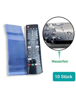 10 Stk Schutzhülle für Fernbedienung Folie Transparent Klar Wasserfest 25×7,5cm 6,90 €* - Villingen-Schwenningen