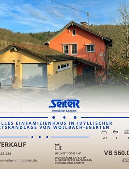 Tolles Einfamilienhaus in idyllischer Ortsrandlage von Wollbach-Egerten - Kandern