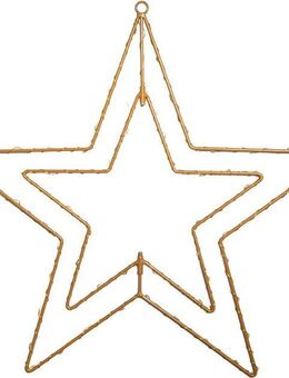 näve Dekolicht Stern, LED fest integriert, Warmweiß, golden mit Aufhängung Ã˜ 40cm Licht warmweiß 70 LED IP44