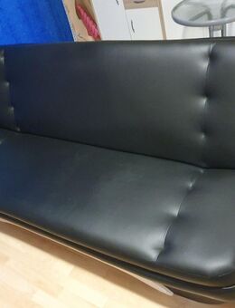 Sofa Kunstleder schwarz - Lübbecke