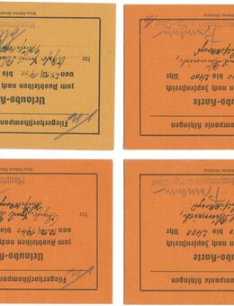 FLIEGERHORST KITZINGEN 4 Urlaubskarten 1940 - Ochsenfurt