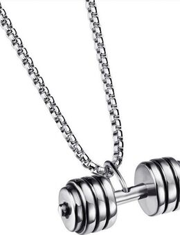 Firetti Kette mit Anhänger Schmuck Geschenk Edelstahl Halsschmuck Halskette Hantel