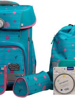 SCHOOL-MOOD® Schulranzen Champion Pro (Set, 7-tlg), mit LED-Patchy